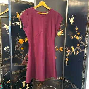 Banana Republic, waffle weave short sleeve dress eggplant, purple Size 12